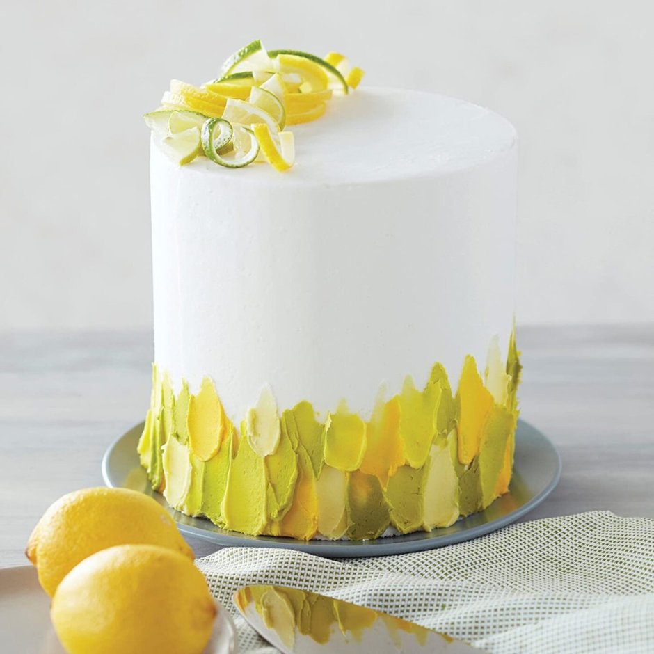 Украшение лимонного торта