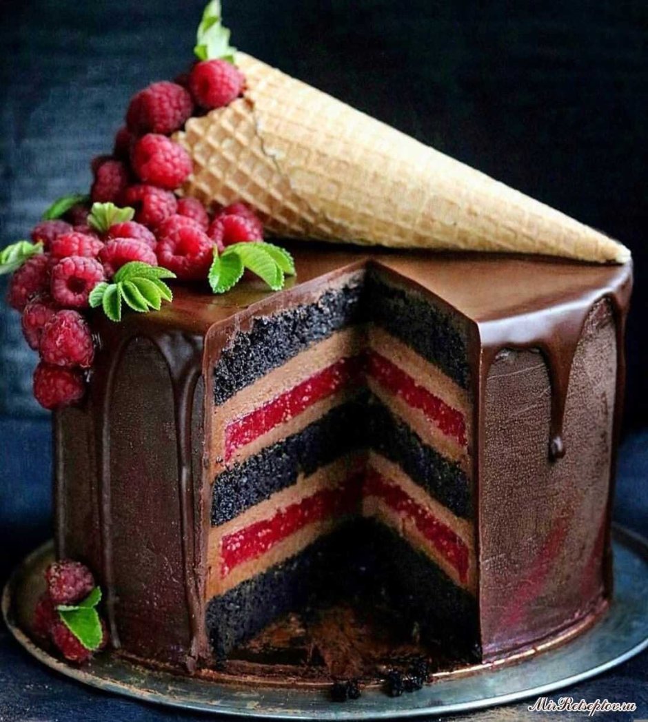 Красивый разрез торта