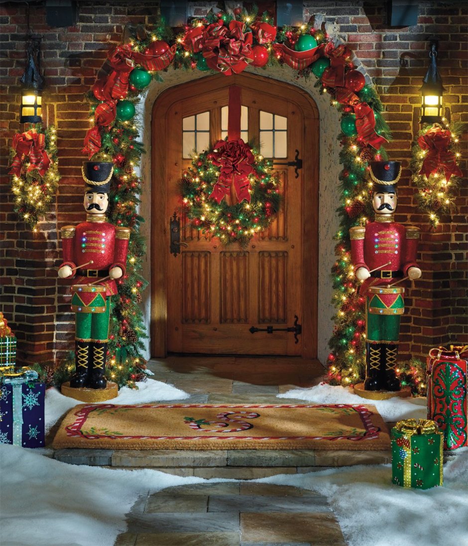 Домики украшенные к Рождеству