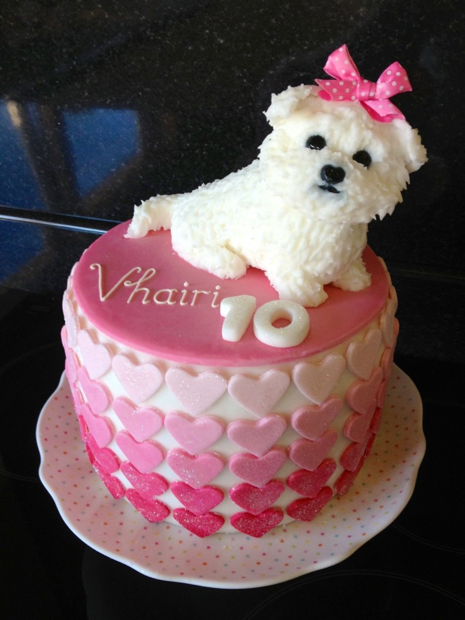 Торт собачка для девочки на день рождения
