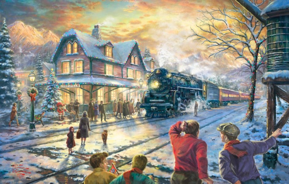 Томас Кинкейд картина поезд