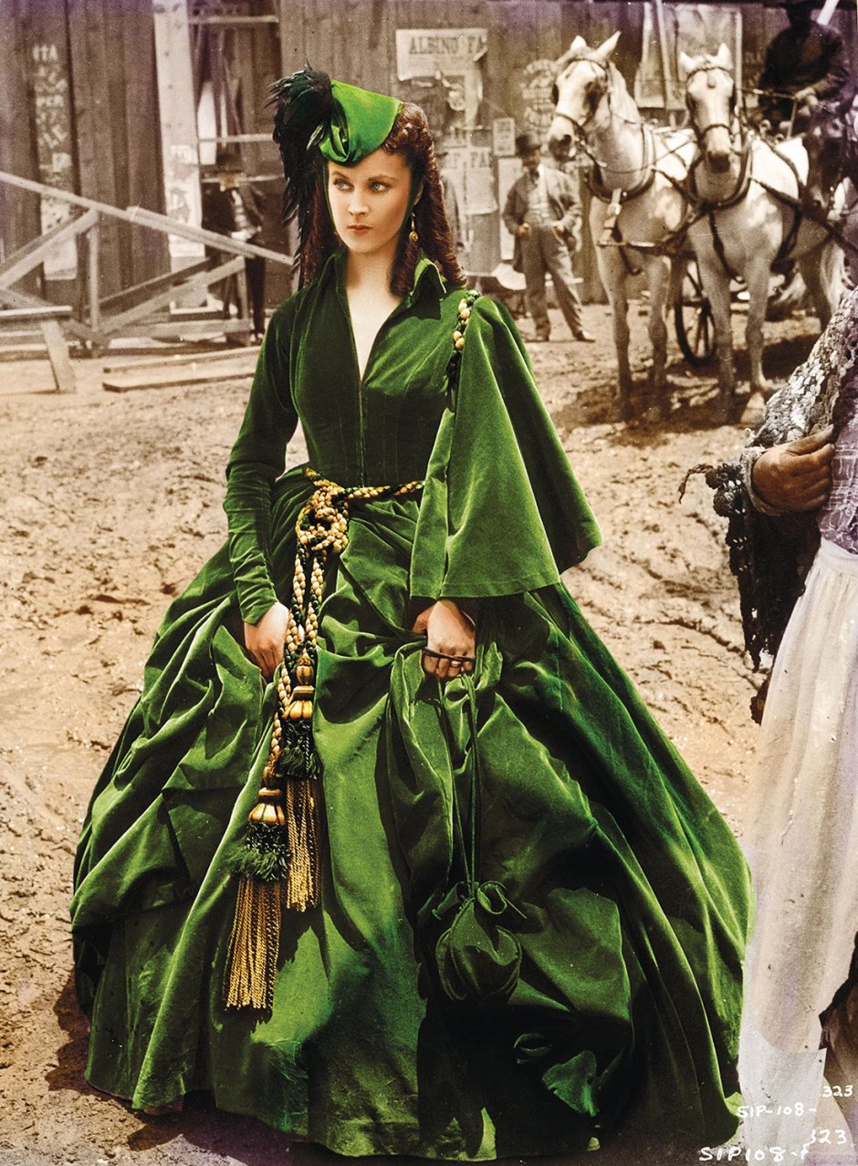 Унесенные ветром Скарлетт в зеленом платье