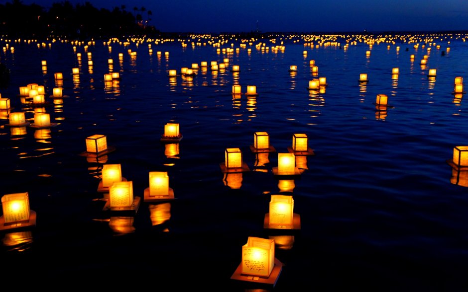 Фестиваль фонарей в Японии обон
