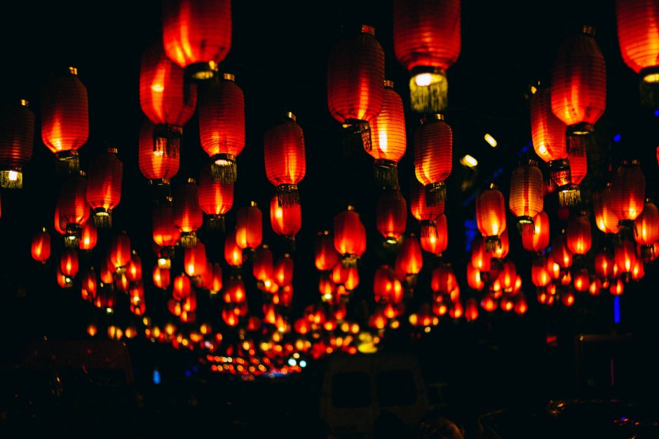 Китайские фонарики фон