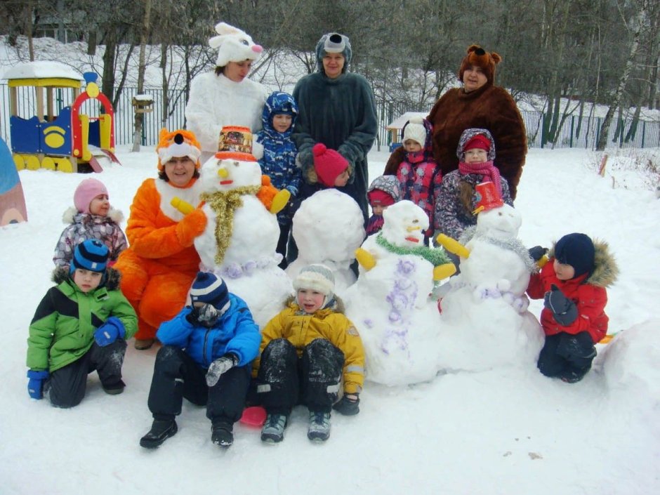 Зимние забавы детей на свежем воздухе