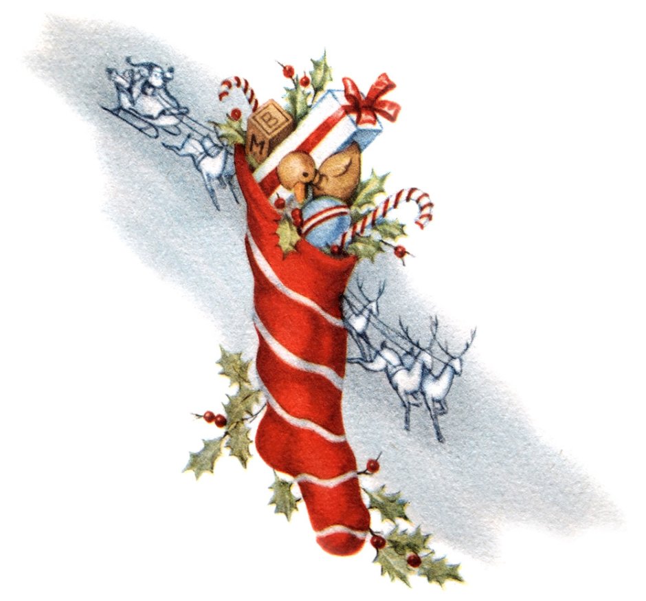Рождественский носок арт
