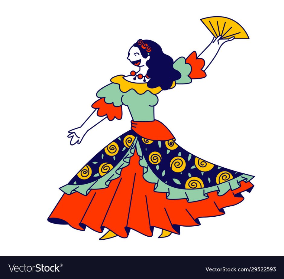 Цыганский танец вектор