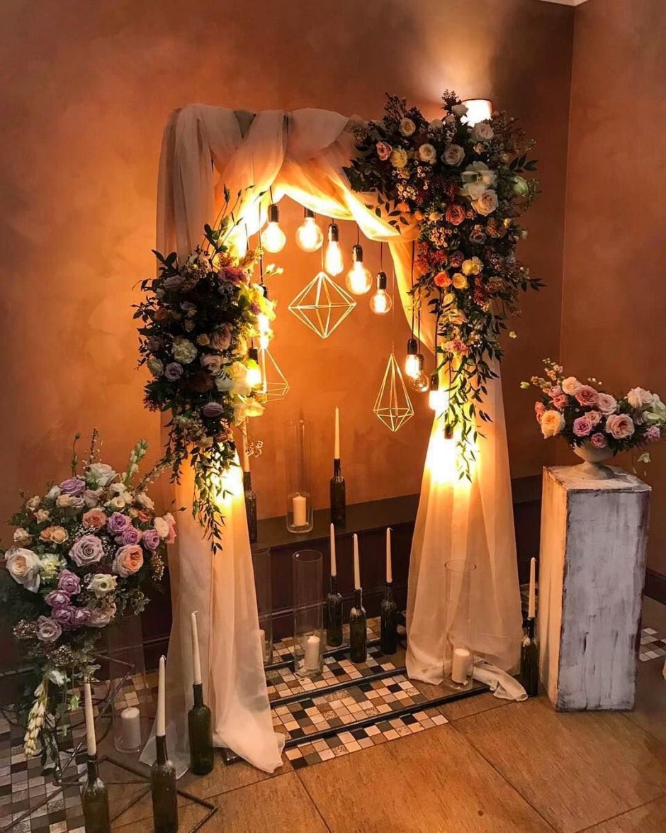 Свадебные арки из бумажных цветов