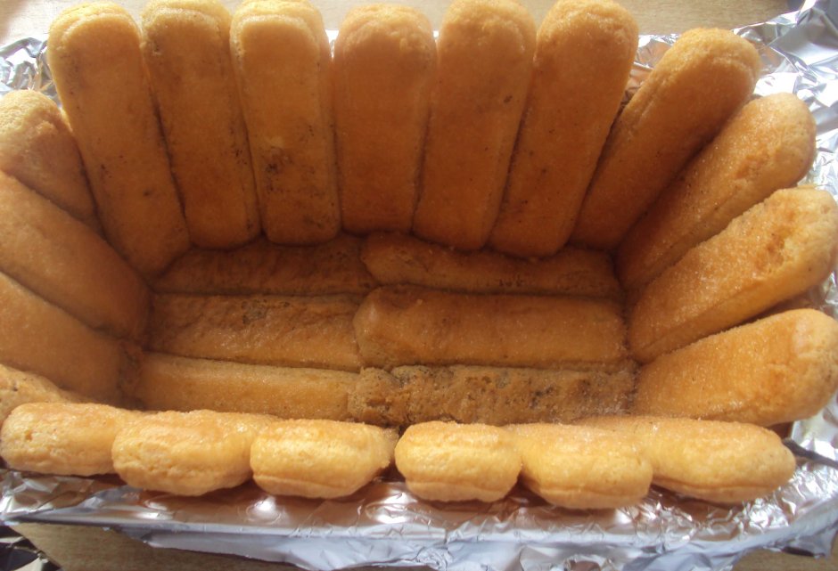 Торт с печеньем савоярди