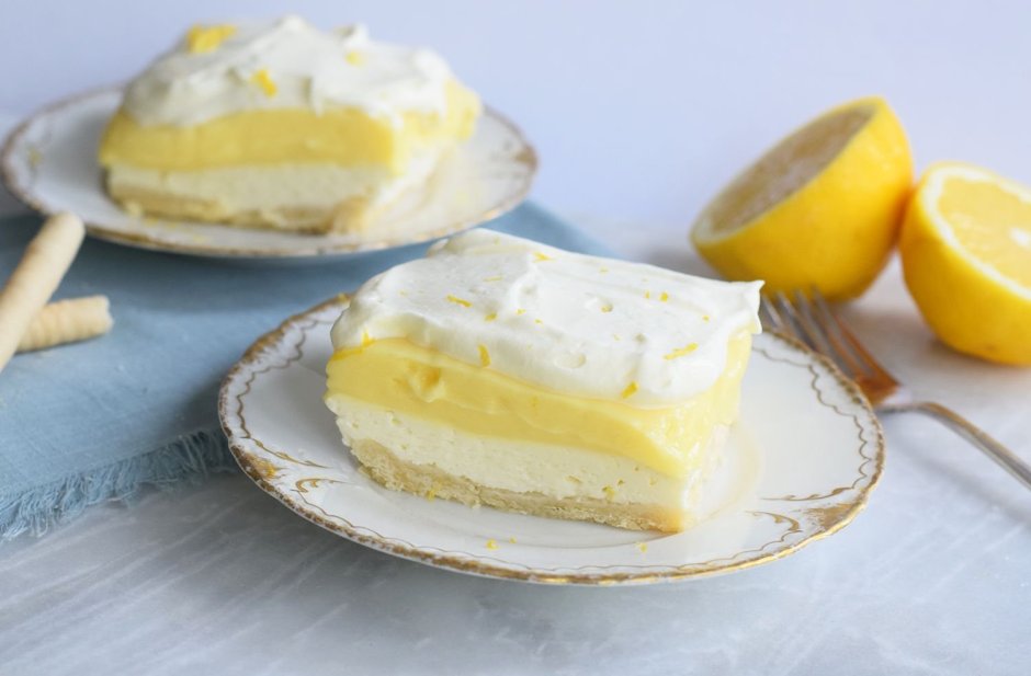 Пирог с сливочно лимонным кремом