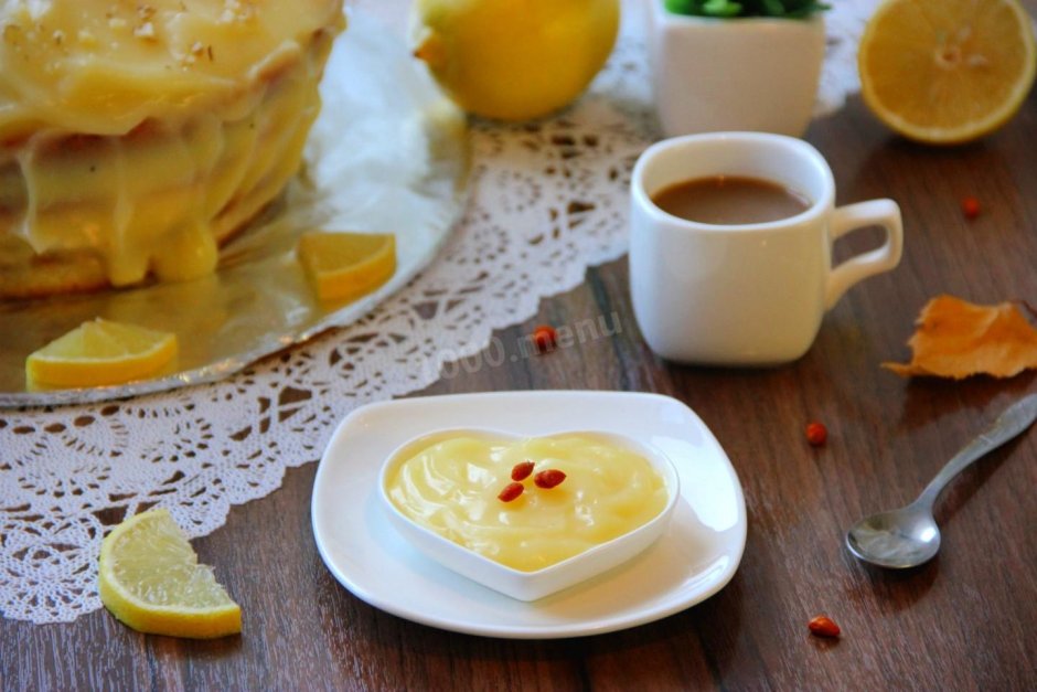 Лимонный кремовый пирог