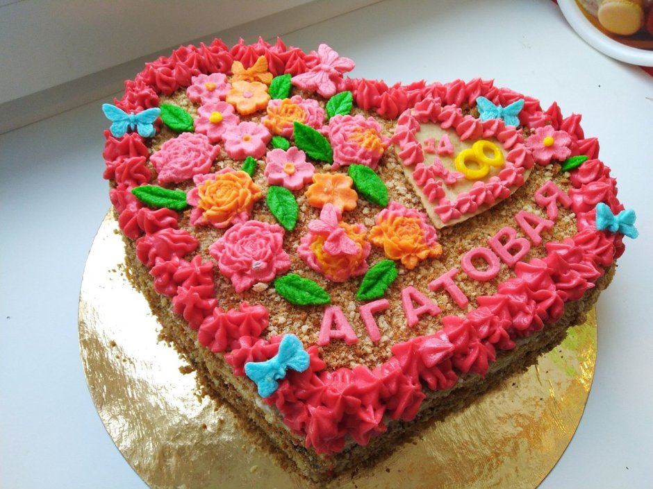 Бисквитный торт на годовщину свадьбы