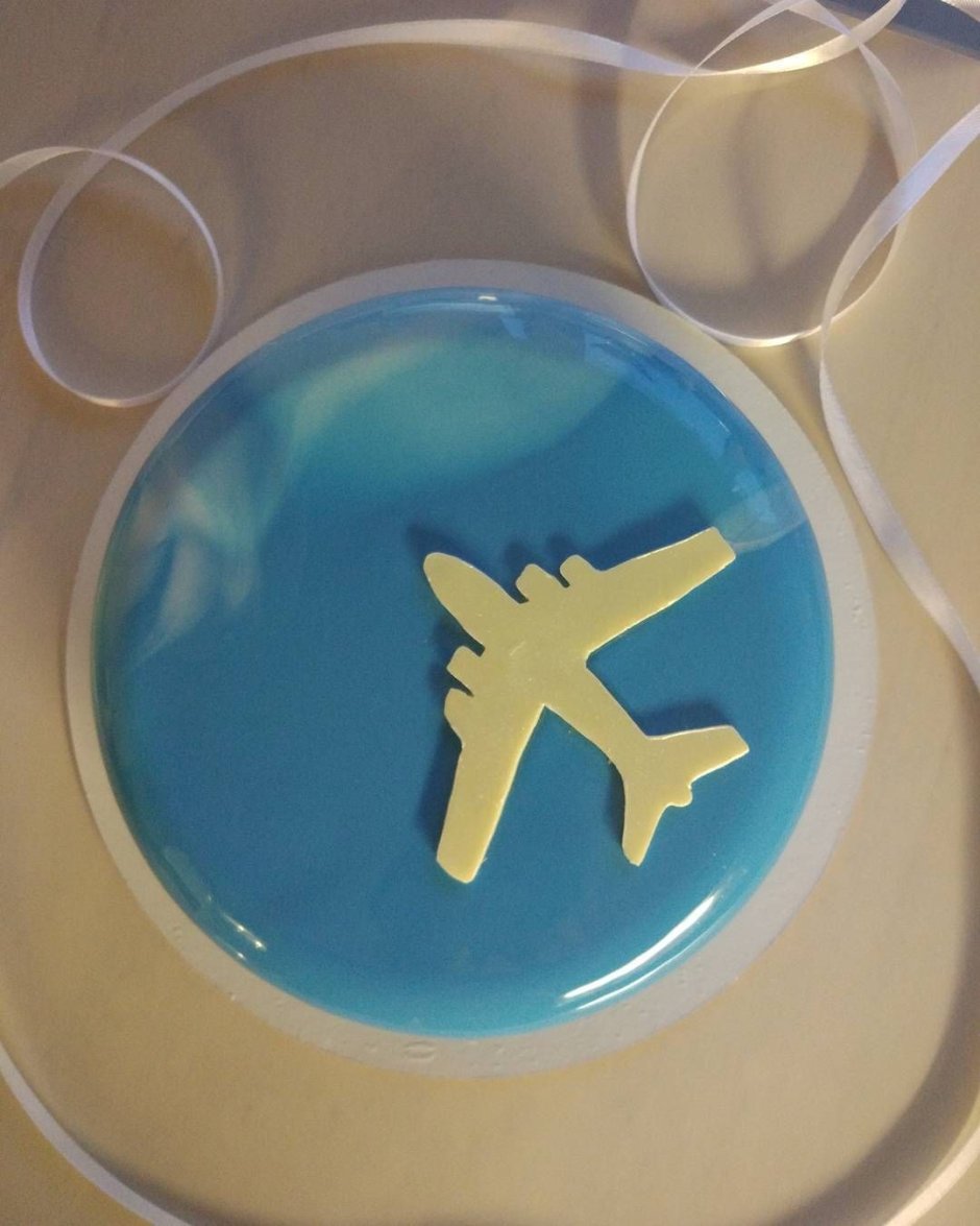 Муссовый торт с самолетиком