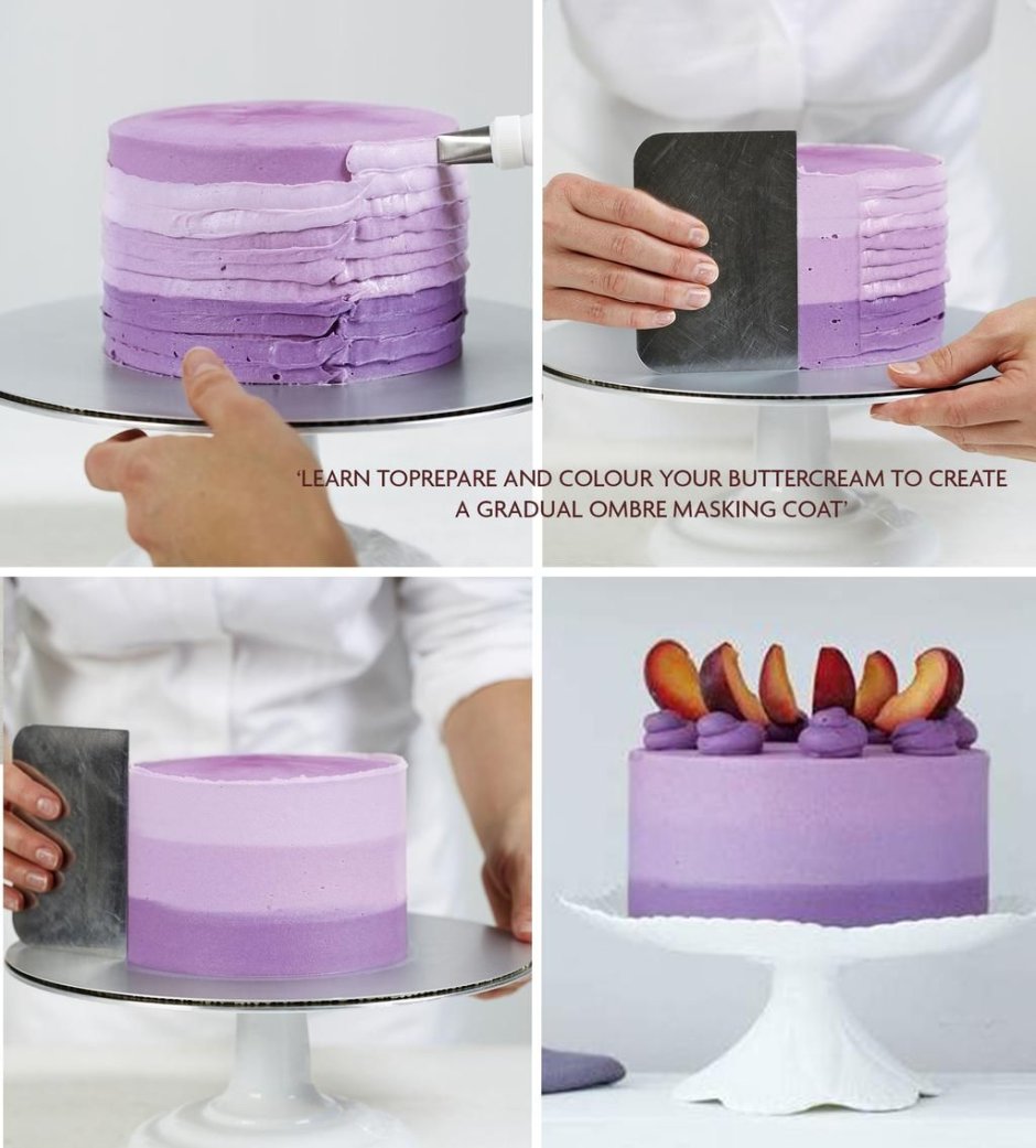 Цветное выравнивание торта