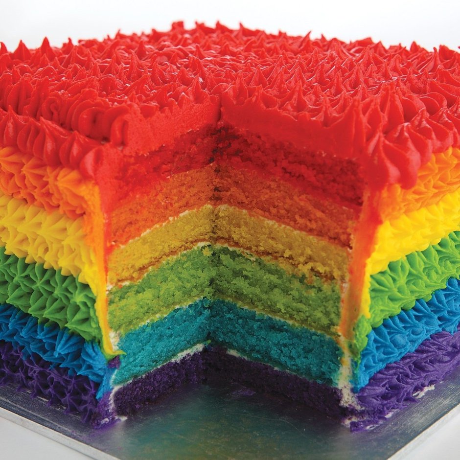 Торт из радуги