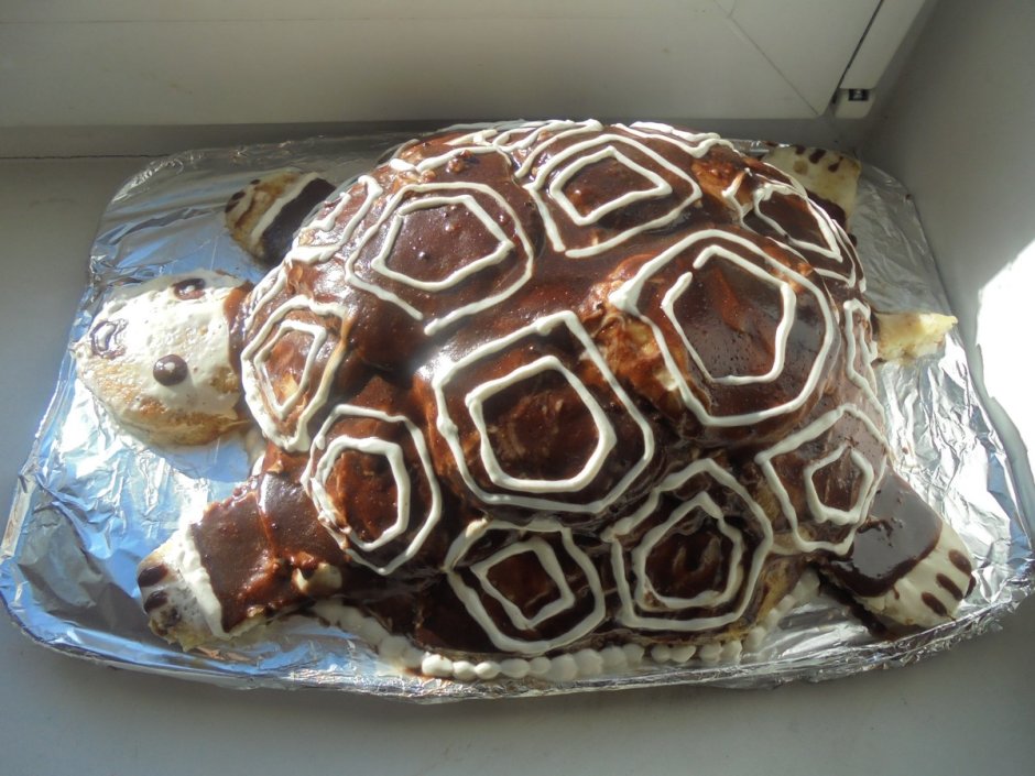 Торт черепаха коржами