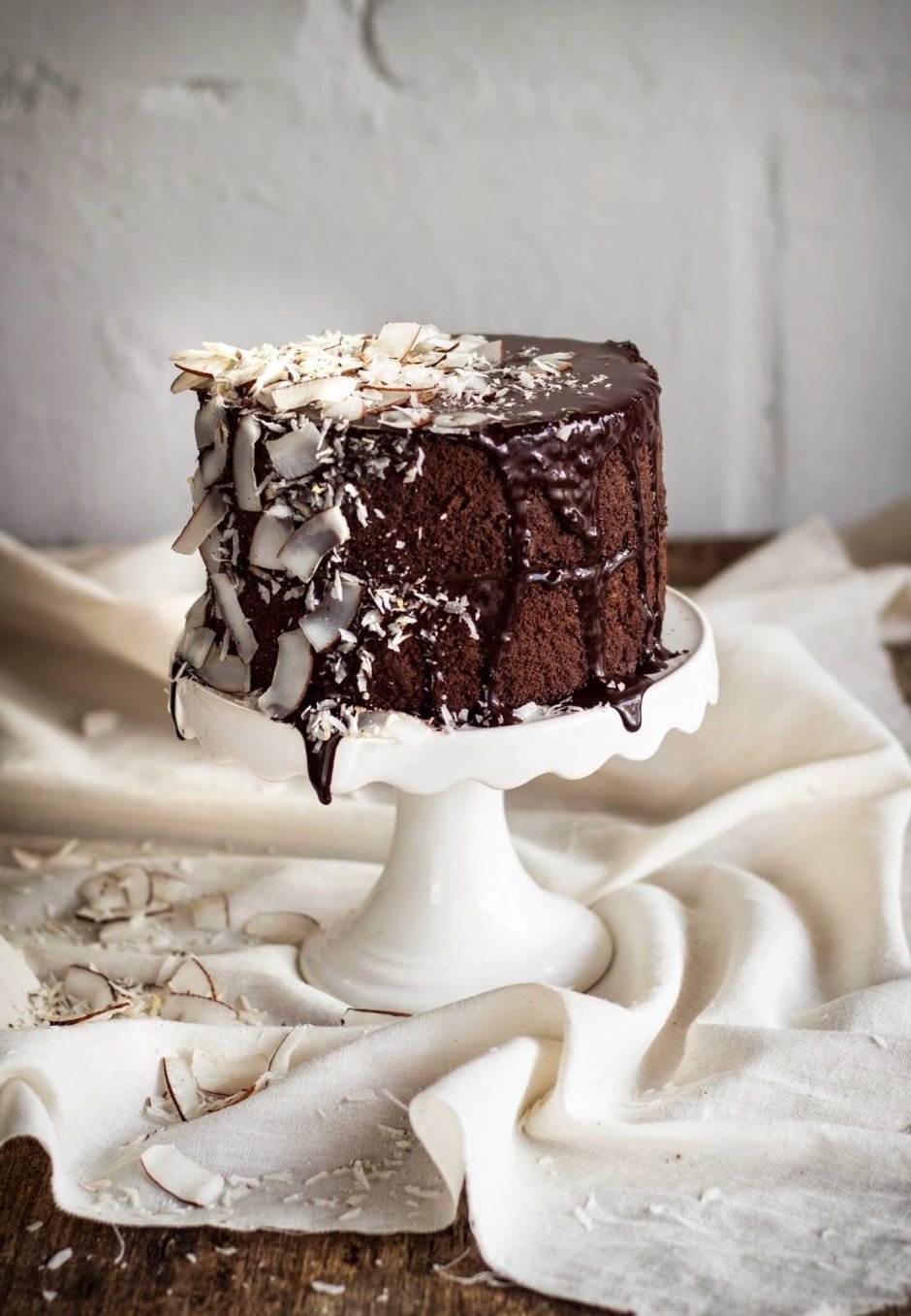 Торт шоколадный ганаш белый шоколад