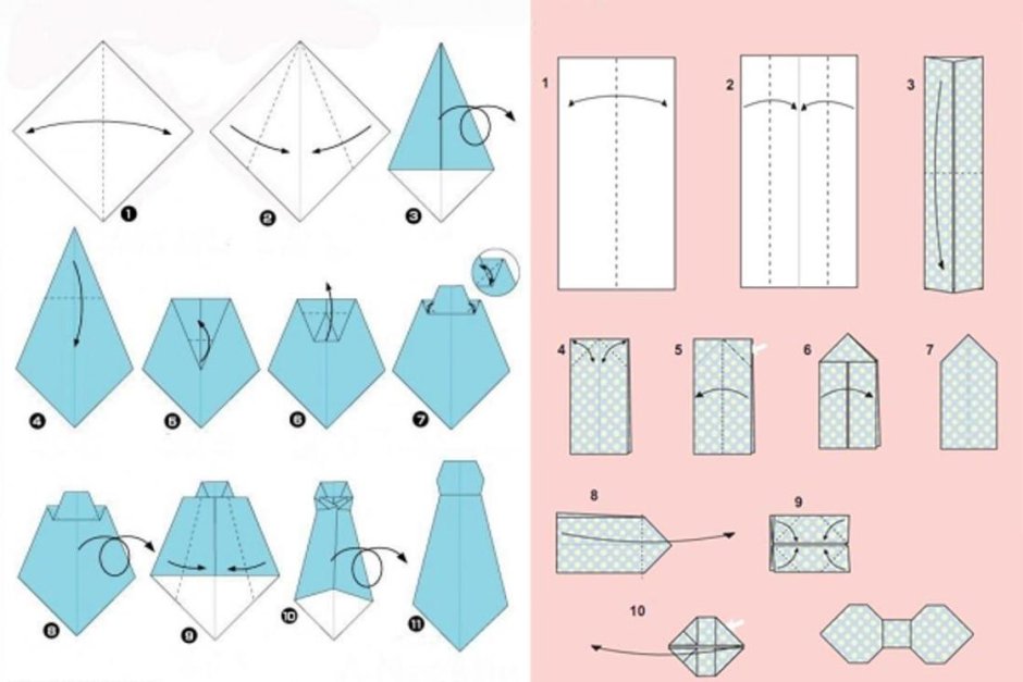 Подарок для папы оригами рубашка схема