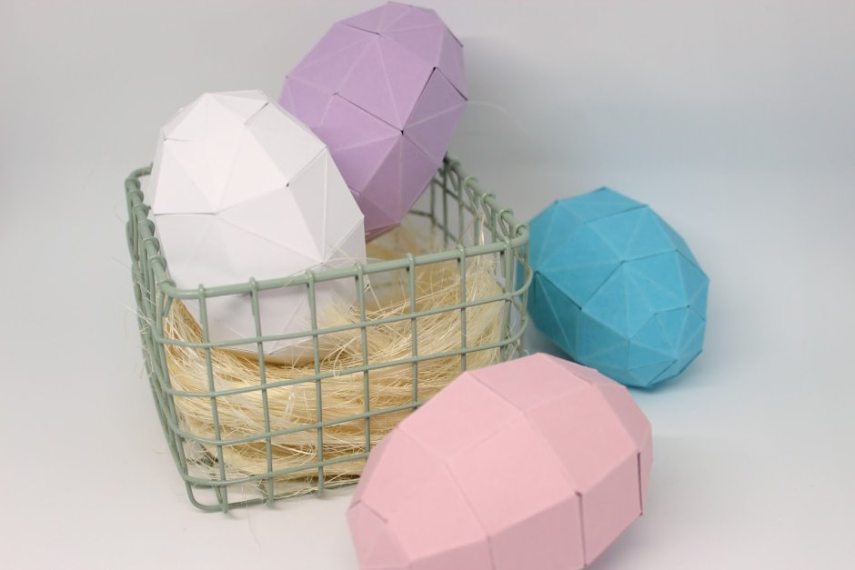 Оригами яйцо из бумаги