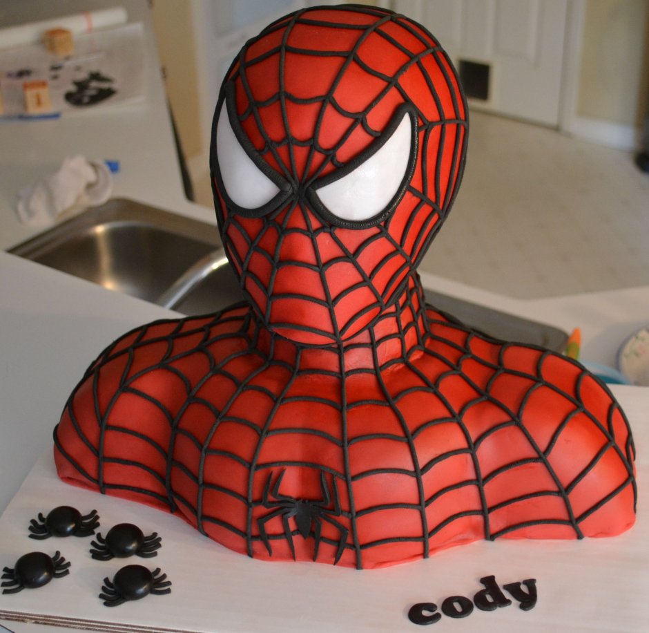 Квадратный тортики человек паук
