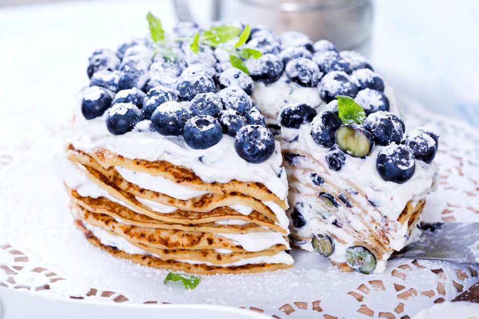 Blueberry Cream Cake торт