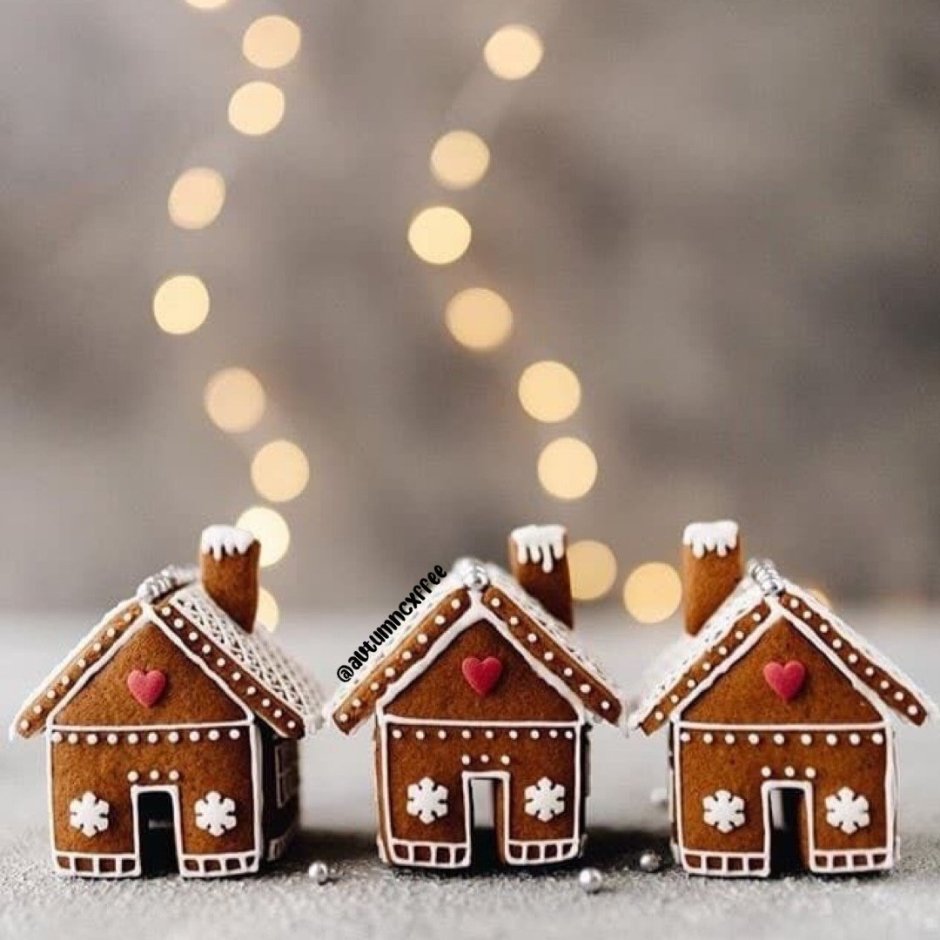 Рождественские печеньки домики