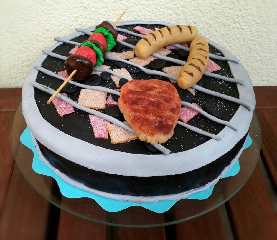 Торт мангал с шашлыком фото