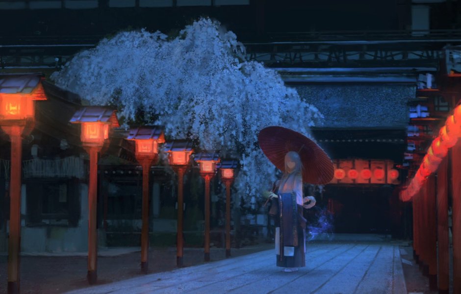Фестиваль фонарей Китай аниме