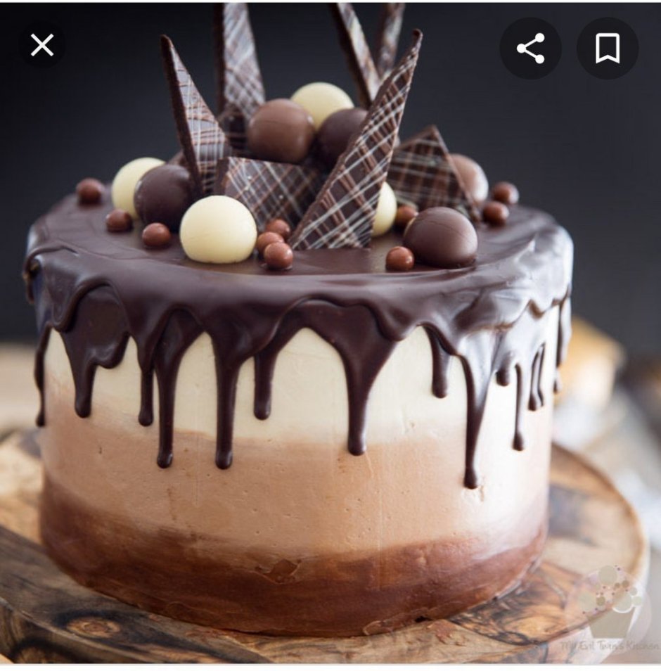 Декор торта с шоколадными подтеками