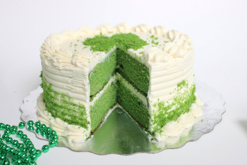 Торт вельвет зеленый