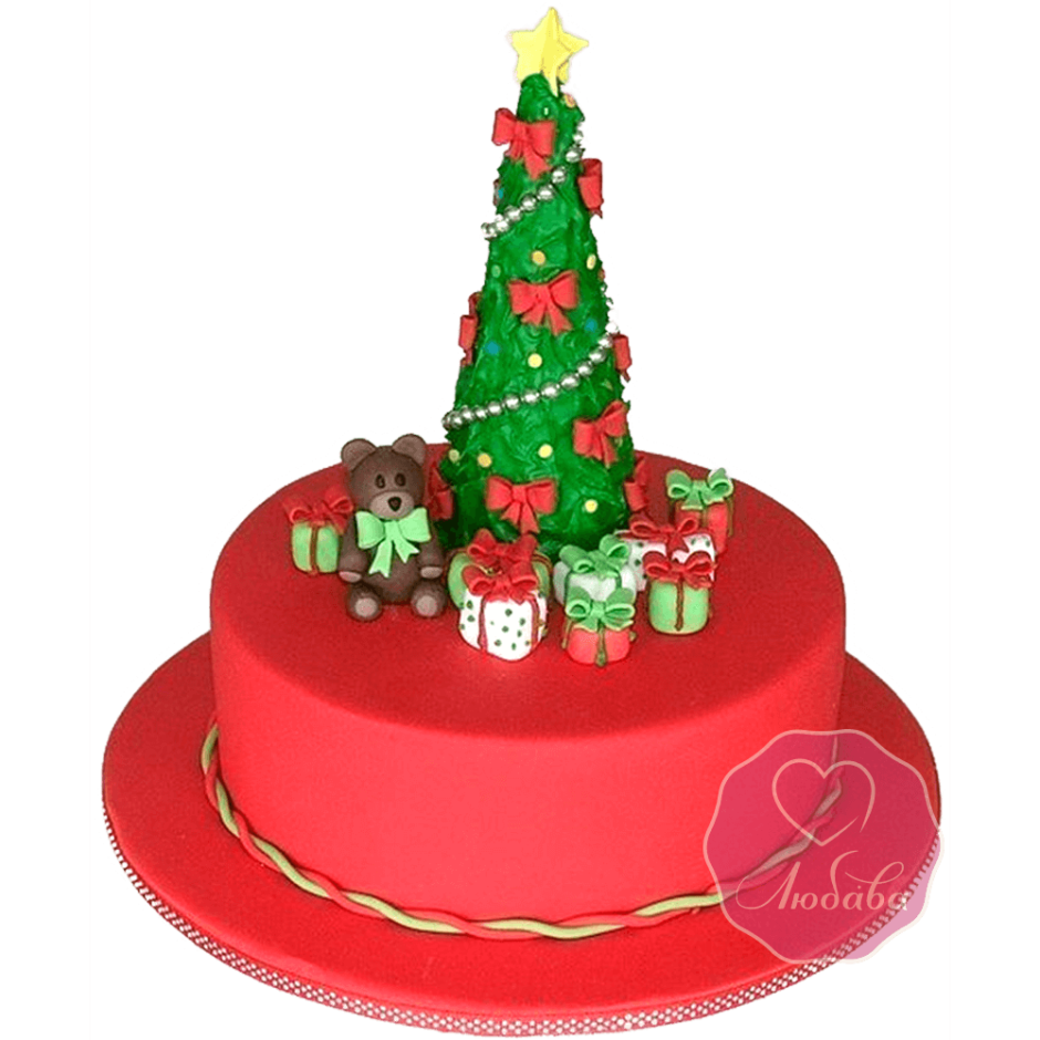 Торт новогодний детский двухярусный