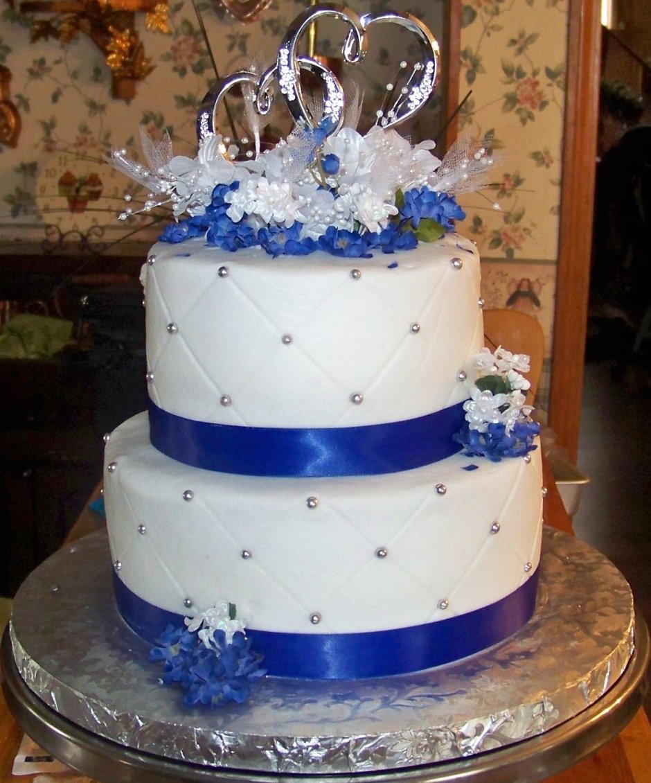 Синий торт на свадьбу