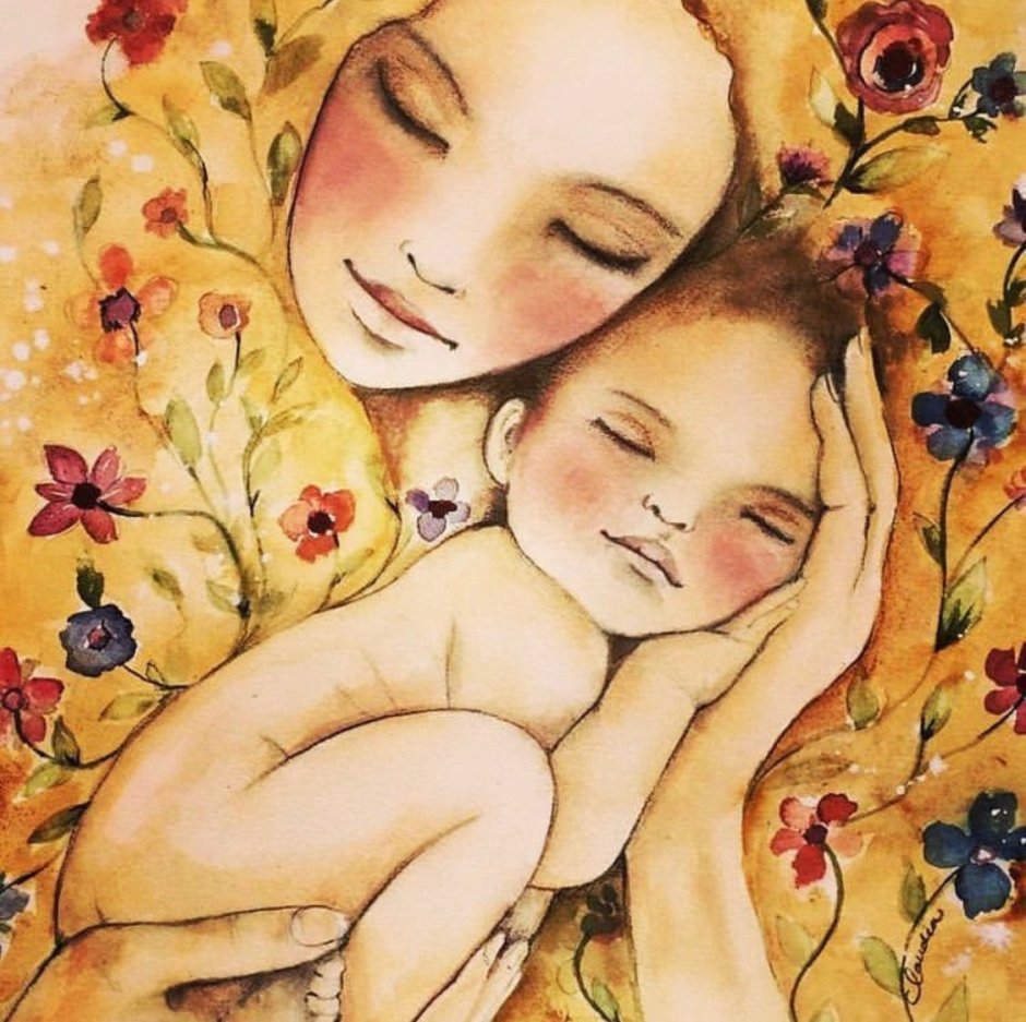 Мать и дитя иллюстрации