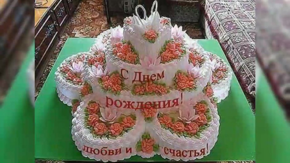 С днём рождения огромный торт с надписью