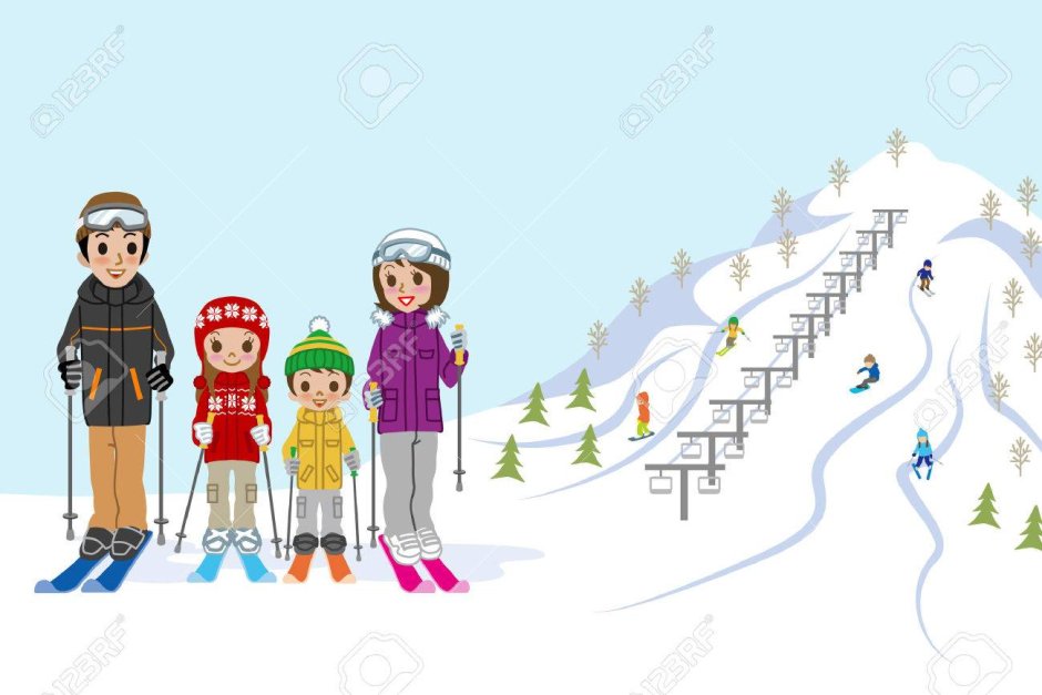 Дед Мороз лыжник