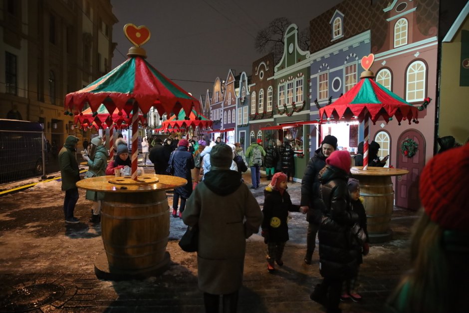 Манежная площадь Санкт-Петербург Рождественская ярмарка