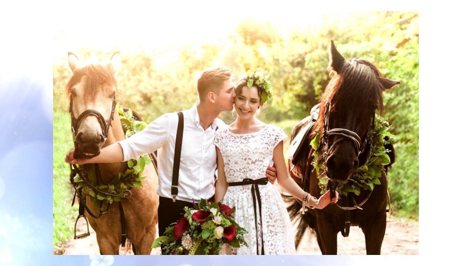 Фотосессия с лошадьми на свадьбе