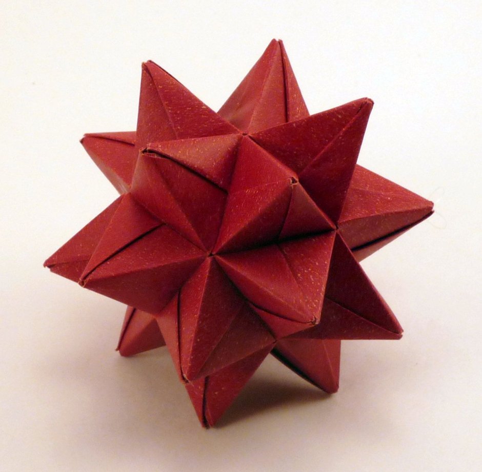 Пуансеттия оригами