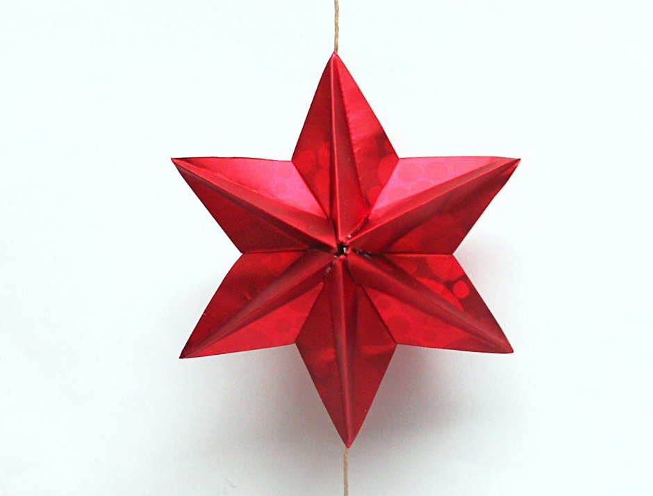 Оригами Новогодняя игрушка шар