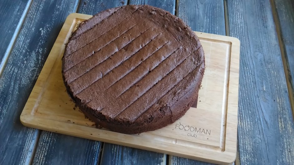 Корж для торта бисквитный шоколадный