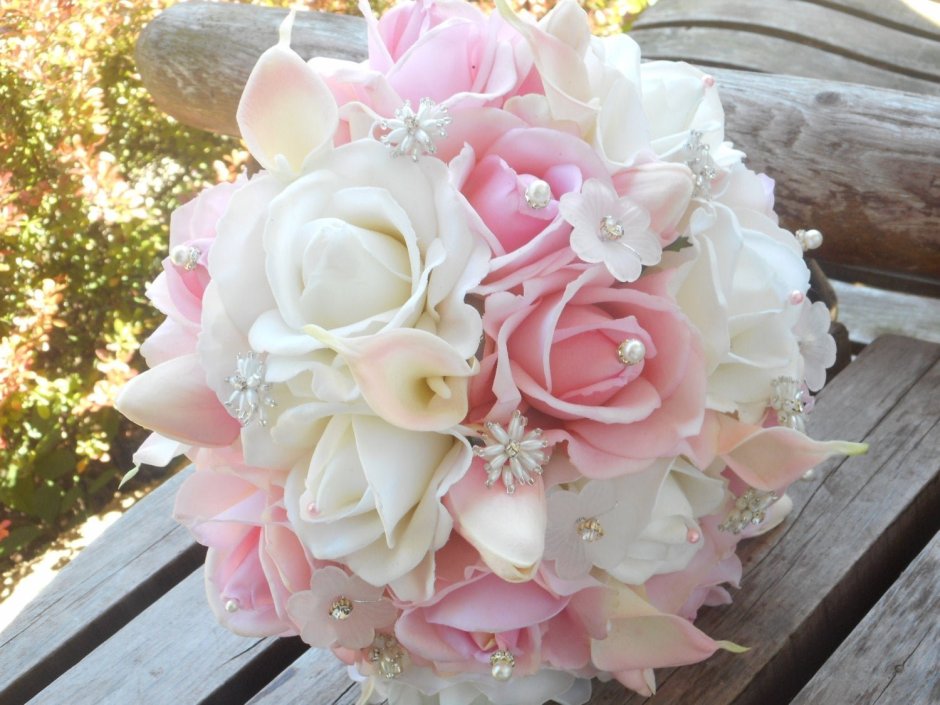 Blush and White Bridal Bouquet