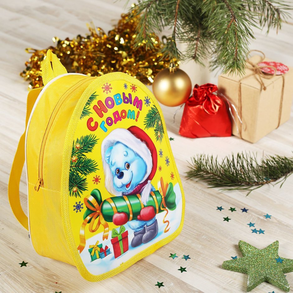 Новогодний подарок рюкзак с конфетами