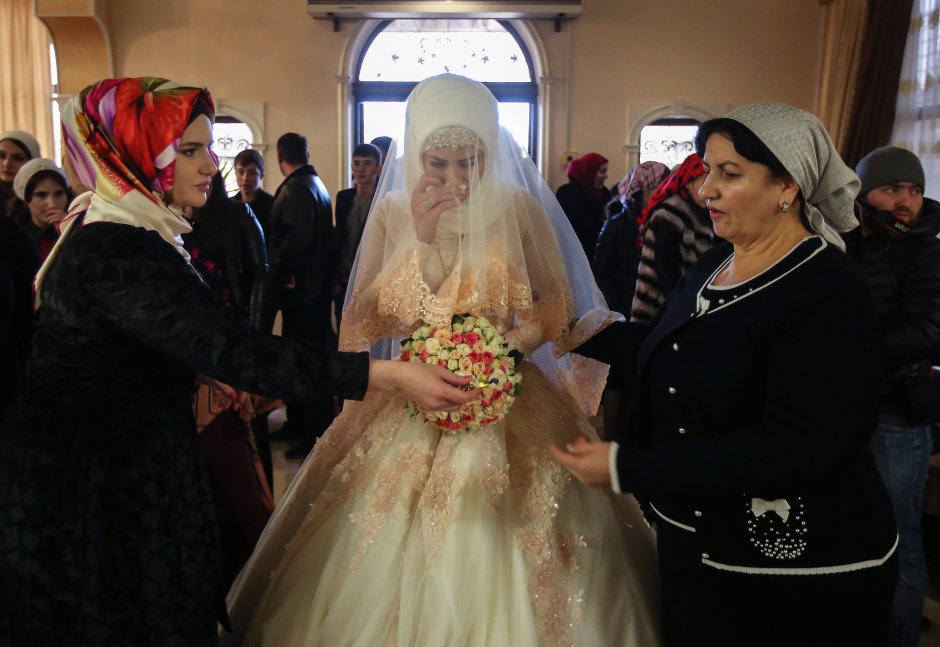 Чеченская свадьба жених и невеста