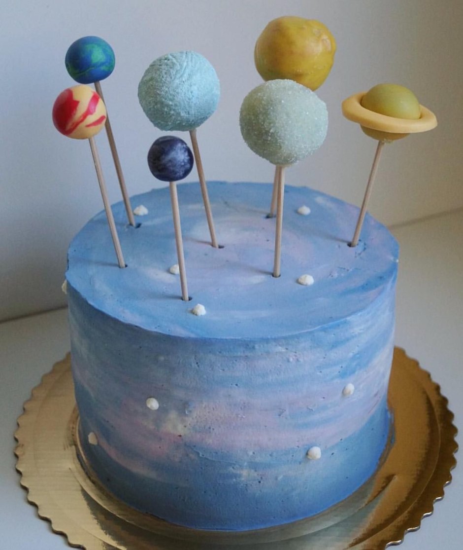Детский тортик с планетами