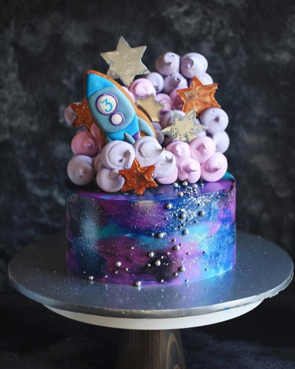 Торт в стиле космос детский