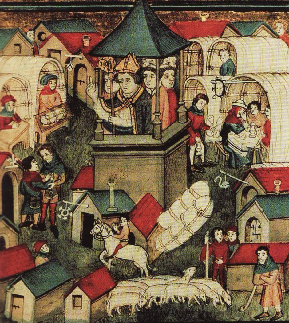 Средневековая миниатюра 15 век город