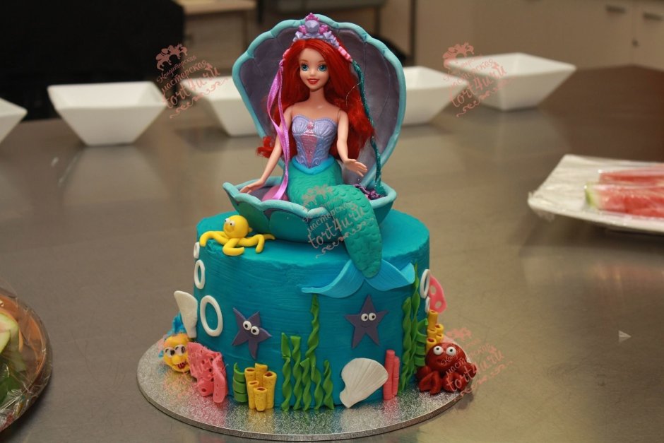 Детский торт с русалочкой Ариэль