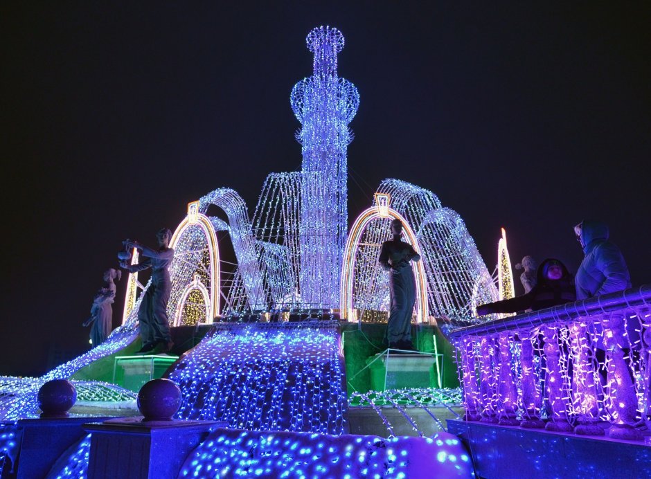 Светомузыкальный фонтан в Ставрополе
