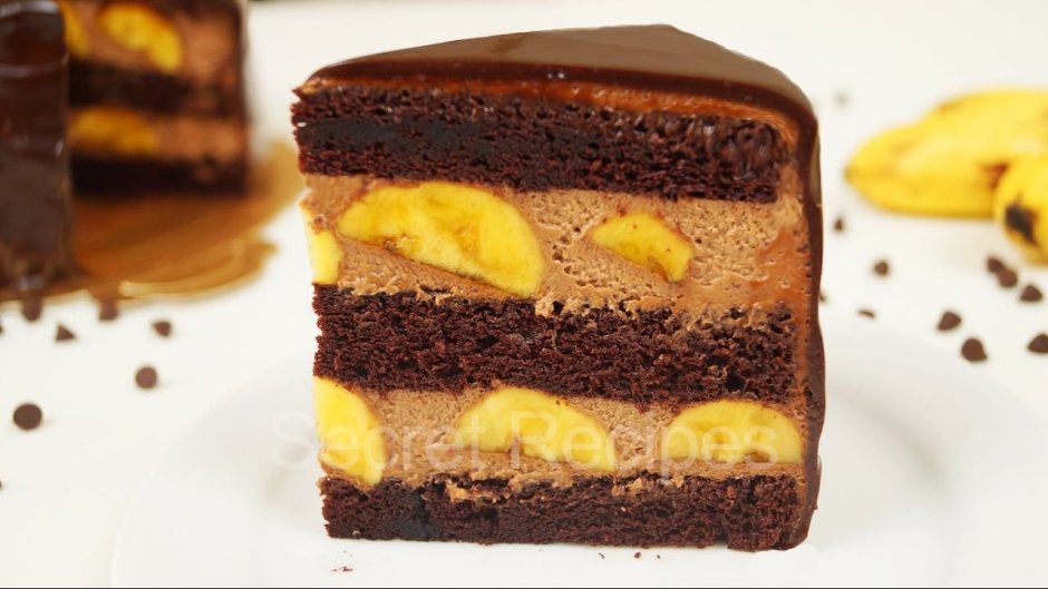 Шоколаднобабановый торт