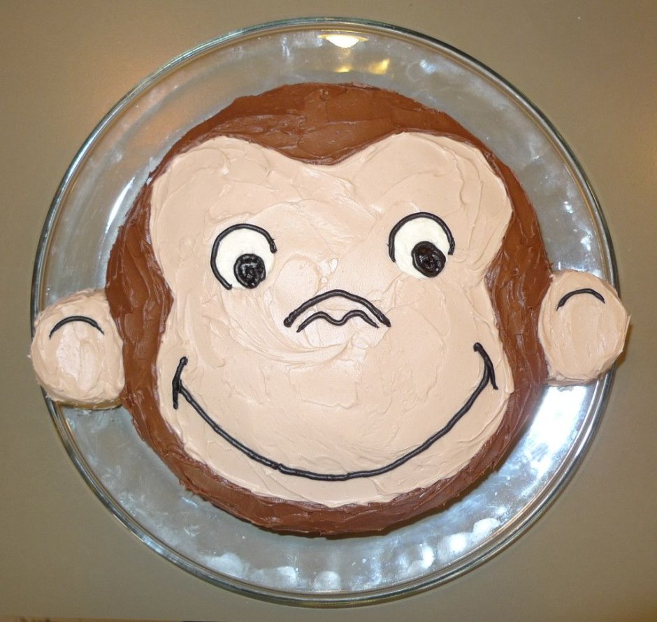 Торт с обезьяной в наушниках